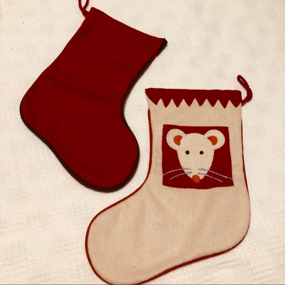 SET Cat & Mouse Wool Christmas Holiday Xmas Pet Stockings - Cost Plus Market - Picture 9 of 16